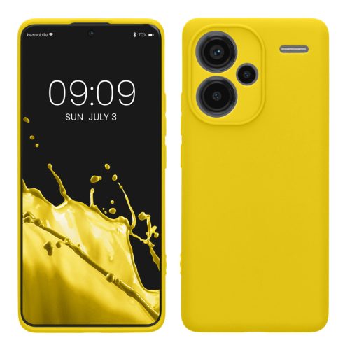 Etui Kwmobile do Xiaomi Redmi Note 13 Pro Plus 5G, żółte, silikonowe, KWM000020OF007C