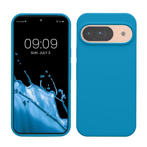 Etui Kwmobile do Google Pixel 9/Pixel 9 Pro, niebieskie, silikonowe, KWM000020PI035C