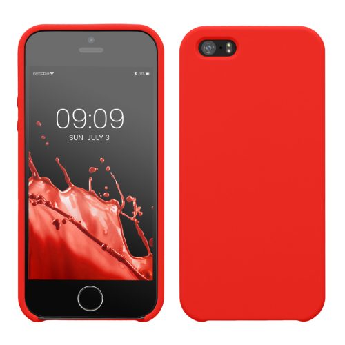 Etui Kwmobile do Apple iPhone 5/iPhone 5s/iPhone SE, czerwone, silikonowe, KWM000008GO104C