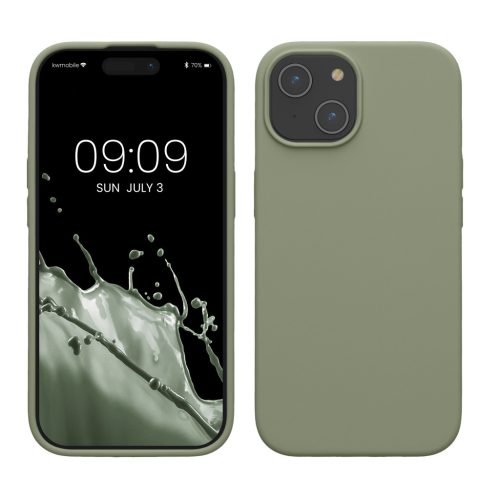 Etui Kwmobile do Apple iPhone 15, jasnozielone, silikonowe, KWM000020CA019C