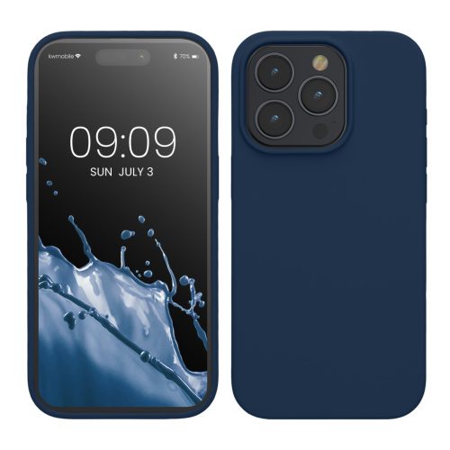 Etui Kwmobile do Apple iPhone 15 Pro, niebieskie, silikonowe, KWM000020CC049C