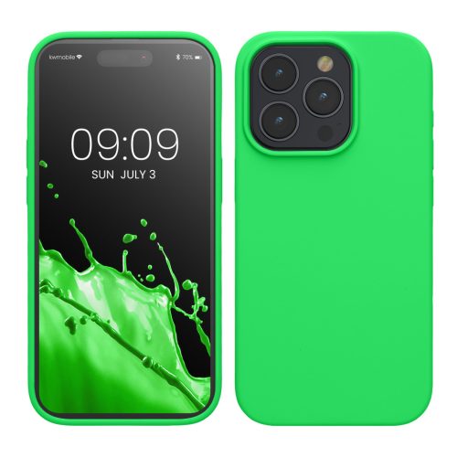Etui Kwmobile do Apple iPhone 15 Pro, zielone, silikonowe, KWM000020CC050C