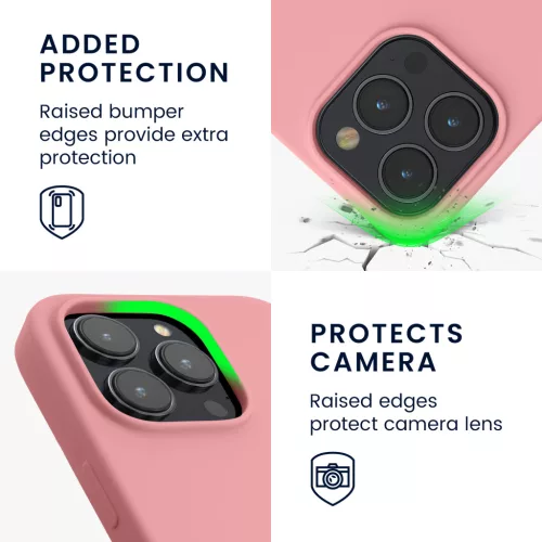 Etui Kwmobile do Apple iPhone 15 Pro, jasnoróżowe, silikonowe, KWM000020CC052C