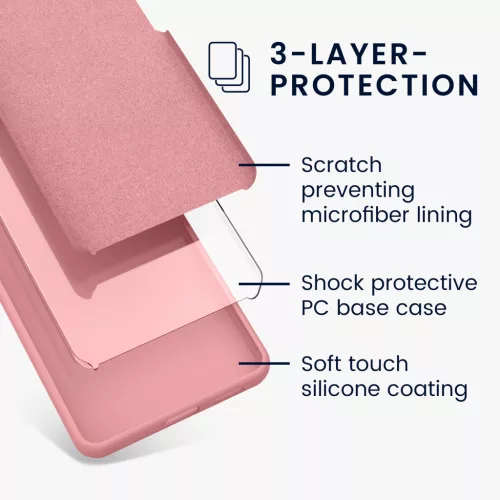 Etui Kwmobile do Apple iPhone 15 Pro, jasnoróżowe, silikonowe, KWM000020CC052C