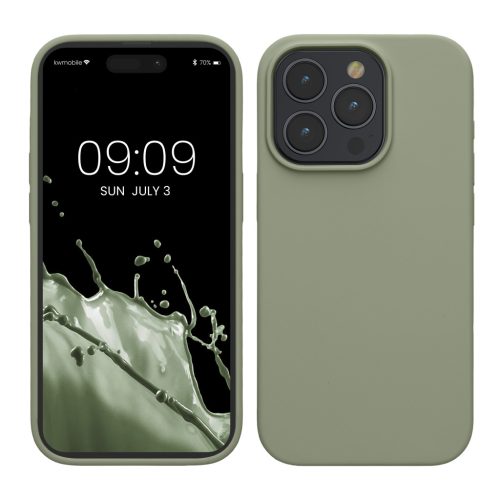 Etui Kwmobile do Apple iPhone 15 Pro Max, jasnozielone, silikonowe, KWM000020CD021C