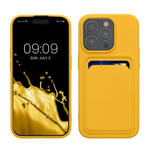 Etui Kwmobile do Apple iPhone 15 Pro, żółte, silikonowe, KWM000020EO014C