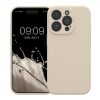 Etui Kwmobile do Apple iPhone 15 Pro, kremowe, silikonowe, KWM000022OM013C