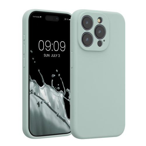 Etui Kwmobile do Apple iPhone 15 Pro, jasnozielone, silikonowe, KWM000022OM015C