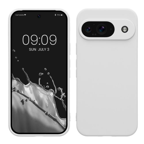 Etui Kwmobile do Google Pixel 9, białe, silikonowe, KWM000020PG023C