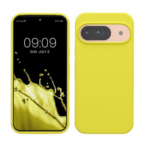 Etui Kwmobile do Google Pixel 9/Pixel 9 Pro, żółte, silikonowe, KWM000020PI043C