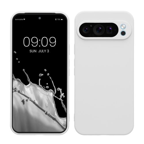 Etui Kwmobile do Google Pixel 9 Pro XL, białe, silikonowe, KWM000020PU023C