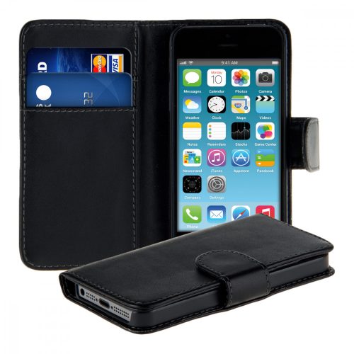 Etui do Apple iPhone 5 / iPhone 5s / iPhone SE, Eko skóra, Czarny, 12261.01