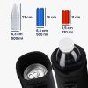 Zestaw 2 pokrowców Cooler Jacket na butelki 500 ml, Kwmobile, Czarny, Neopren, 55885.02