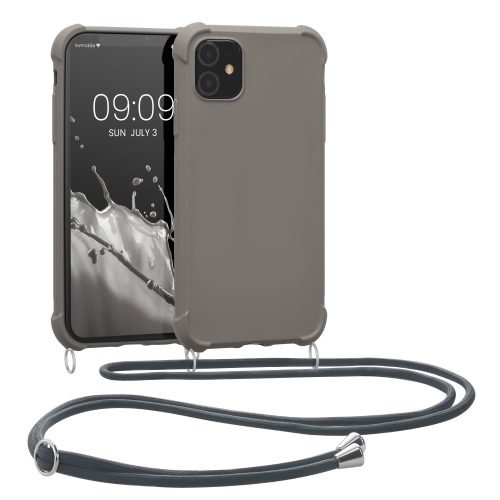 Etui Kwmobile do Apple iPhone 11, silikonowe, szare, 53838.43