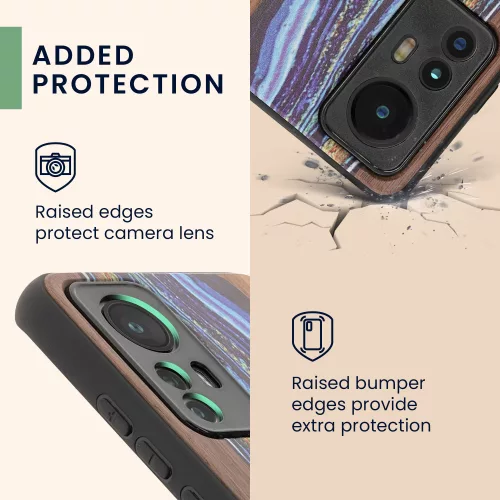 Etui Kwmobile do Xiaomi 12/12X, drewno, wielokolorowe, 56788.07