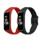 Zestaw 2 pasków do Samsung Galaxy Fit 2, Kwmobile, czarny/czerwony, silikon, 53962.11