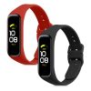 Zestaw 2 pasków do Samsung Galaxy Fit 2, Kwmobile, czarny/czerwony, silikon, 53962.11
