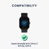 Zestaw 2 pasków do Huami Amazfit GTS 3/Amazfit GTS 2/Amazfit GTS, Kwmobile, Czarny/Zielony, Silikon, 52696.13