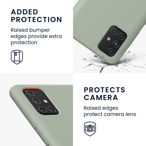 Etui kwmobile do Samsunga Galaxy A71, Silikon, Zielony, 51209.172