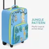 Troler copii Navaris, model jungle, 45x30x16 cm, maner telescopic, multicolor, plastic