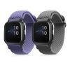 Zestaw 2 pasków do Garmin Venu Sq/Venu Sq Music, Kwmobile, fioletowy/szary, nylon, 59528.02