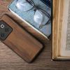 Etui kwmobile do OnePlus 10T, drewno, brązowo-czarne, 59641.18