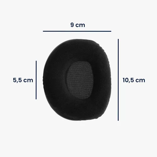 Zestaw 2 poduszek nausznych do słuchawek Sennheiser RS160/RS170/RS180, Kwmobile, czarny, tekstylny, 59704.01
