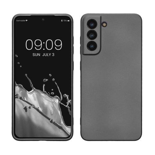 Etui Kwmobile do Samsung Galaxy S21 FE, szare, silikonowe, 55485.232