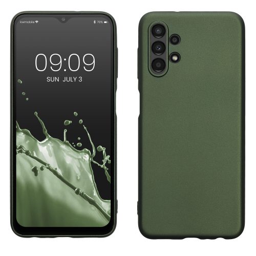 Etui kwmobile do Samsung Galaxy A13 4G, Silikon, Zielony, 57956.233