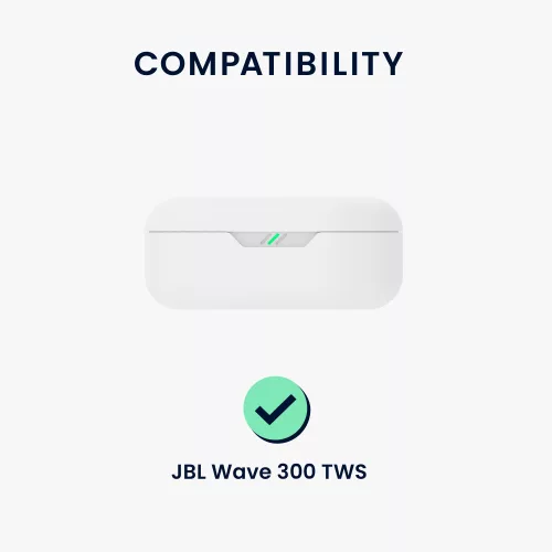 Etui kwmobile do JBL Wave 300 TWS, silikon, czarny, 59786.01