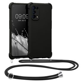   Zderzak kwmobile do OPPO Find X3 Lite, silikon, czarny, 58584.01