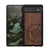 Etui kwmobile do Google Pixel 6a, drewno, brązowo-czarne, 59884.02