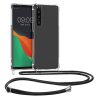 Zderzak kwmobile do Sony Xperia 5 IV, silikon, przezroczysty/czarny, 59918.03