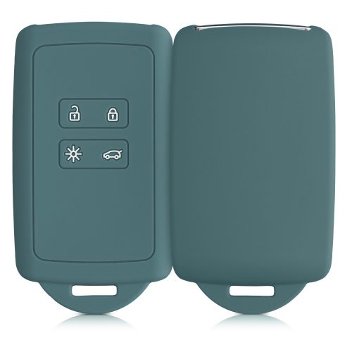 Etui na kluczyk samochodowy kwmobile do Renault/Dacia 4 przyciski - Keyless Go, silikon, zielony, 48035.207