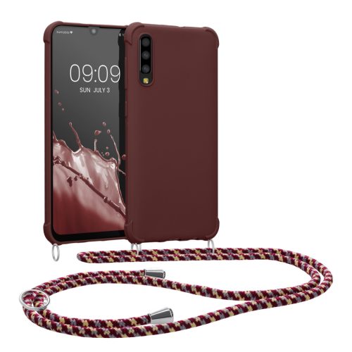 Etui Kwmobile ze smyczą do Samsung Galaxy A50, fioletowe, silikonowe, 49962.187