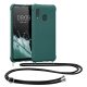 Etui Kwmobile ze smyczą do Samsung Galaxy A20e, zielone, silikonowe, 49966.78