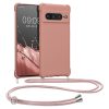 Etui Kwmobile ze smyczą do Google Pixel 7 Pro, różowe, silikonowe, 59967.154