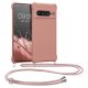 Etui Kwmobile ze smyczą do Google Pixel 7 Pro, różowe, silikonowe, 59967.154
