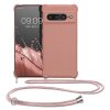 Etui Kwmobile ze smyczą do Google Pixel 7 Pro, różowe, silikonowe, 59967.154