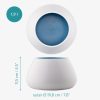 Bol ceramic Navaris pentru caini cu urechi lungi, lavabil, ceramica, alb, 56612.04