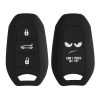 Etui na kluczyk samochodowy kwmobile do Opla z 3 przyciskami - Keyless Go, silikon, czarno-biały, 56976.02