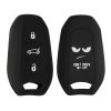 Etui na kluczyk samochodowy kwmobile do Opla z 3 przyciskami - Keyless Go, silikon, czarno-biały, 56976.02