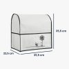 Osłona przeciwpyłowa Kwmobile do KitchenAid 4,3–4,8 l, biało-czarna, plastik, 57074.05
