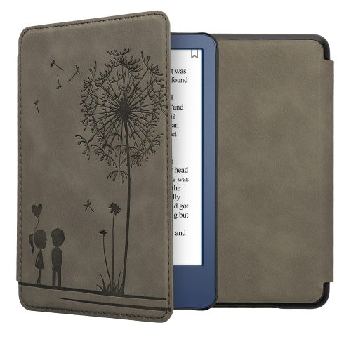 Etui kwmobile na Amazon Kindle (2022), Ekoskóra, Szary, 59990.02