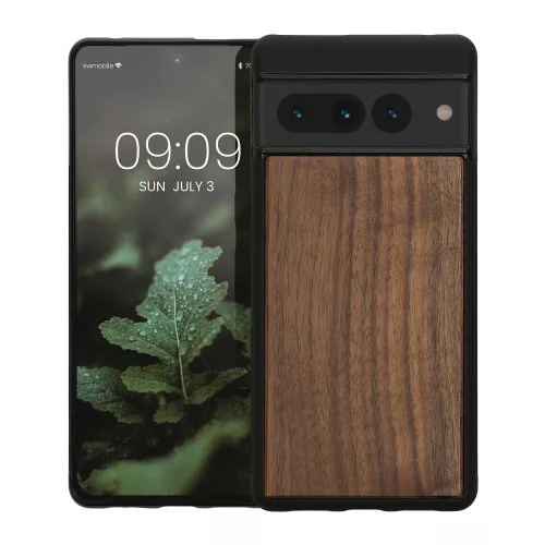 Etui kwmobile do Google Pixel 7 Pro, drewno, brązowo-czarne, 60033.18