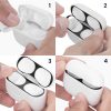Zestaw folii ochronnych 2 kwmobile do Apple Airpods Pro 2, Plastik, Czarny, 60102.01