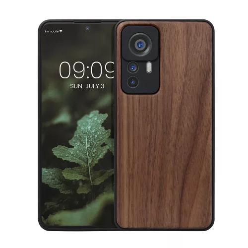 Etui kwmobile do Xiaomi 12T/12T Pro, drewno, brąz, 60149.18