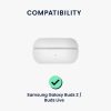 Etui kwmobile do Samsung Galaxy Buds 2 Pro/Galaxy Buds 2/Galaxy Buds Live, silikon, czarny/biały, 58155.02