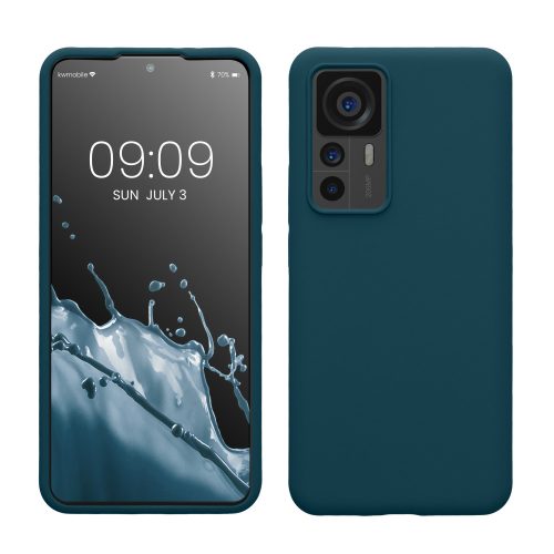 Etui kwmobile do Xiaomi 12T/12T Pro, silikonowe, niebieskie, 60152.57