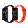 Zestaw 2 pasków kwmobile do Xiaomi Redmi Smart Band Pro, silikon, czarny/pomarańczowy, 57425.05